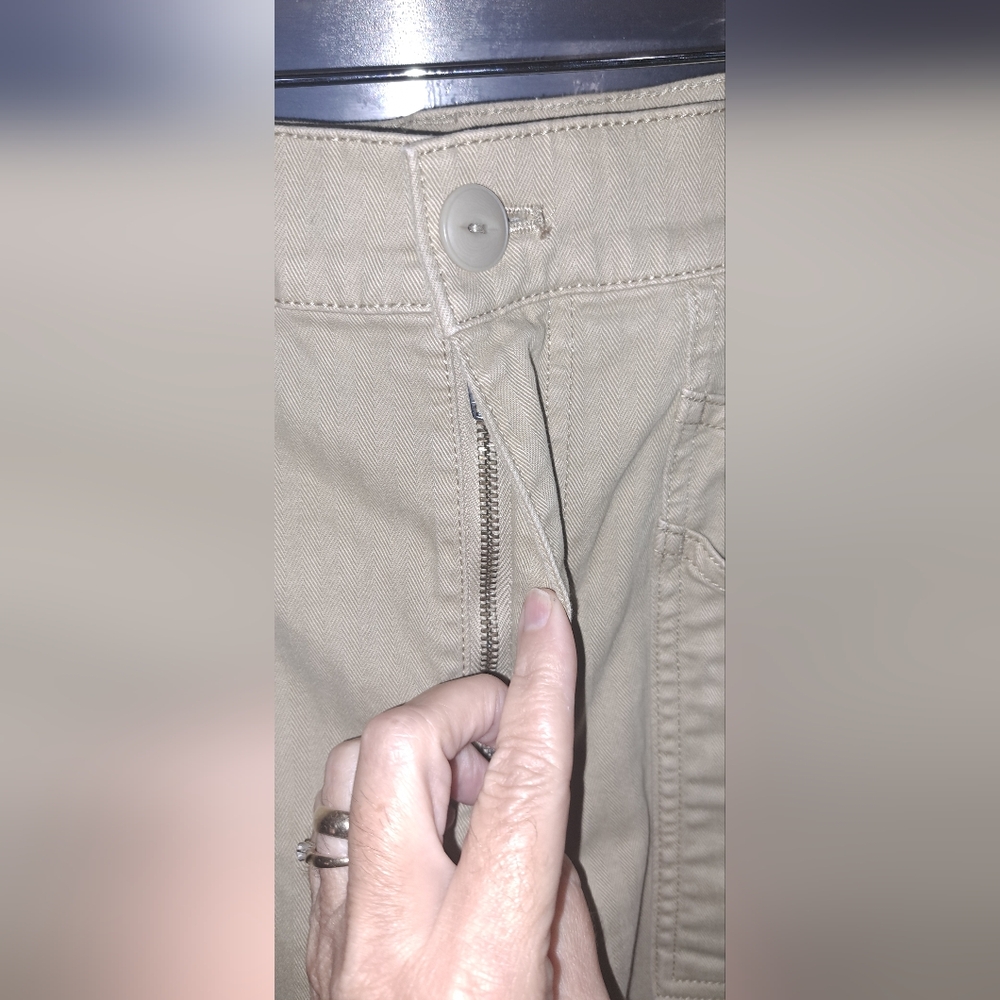 Ladies Madewell The Garment Dyed '90s Straight Cargo Pants Sand Dune Size 26 - Picture 4 of 10